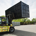 forklift with pallets
